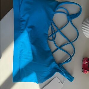 CRZ YOGA Madagascar Blue Strappy Yoga Bra